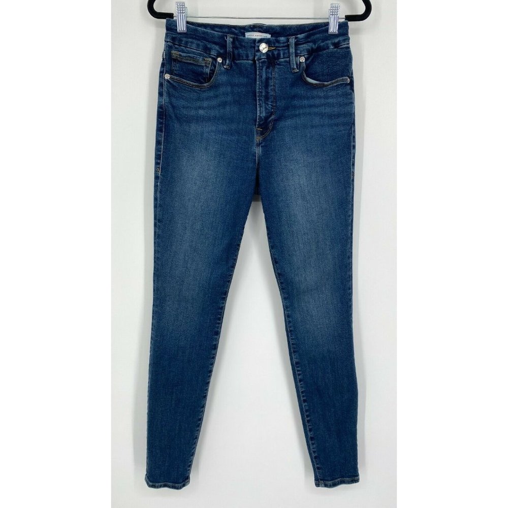Good American Good Legs Skinny Fit Jeans Size 8/29 High Rise Stretch Denim Blue